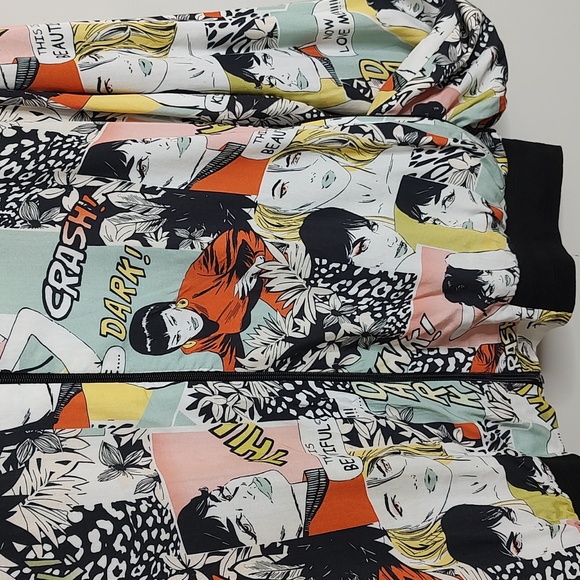 Zara Comic Print Bomber Jacket Men's XL - Picture 2 of 9